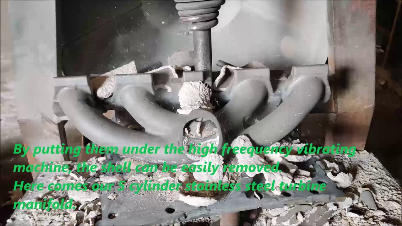 Okamins Crack or shake out ceramic shell of stainless steel