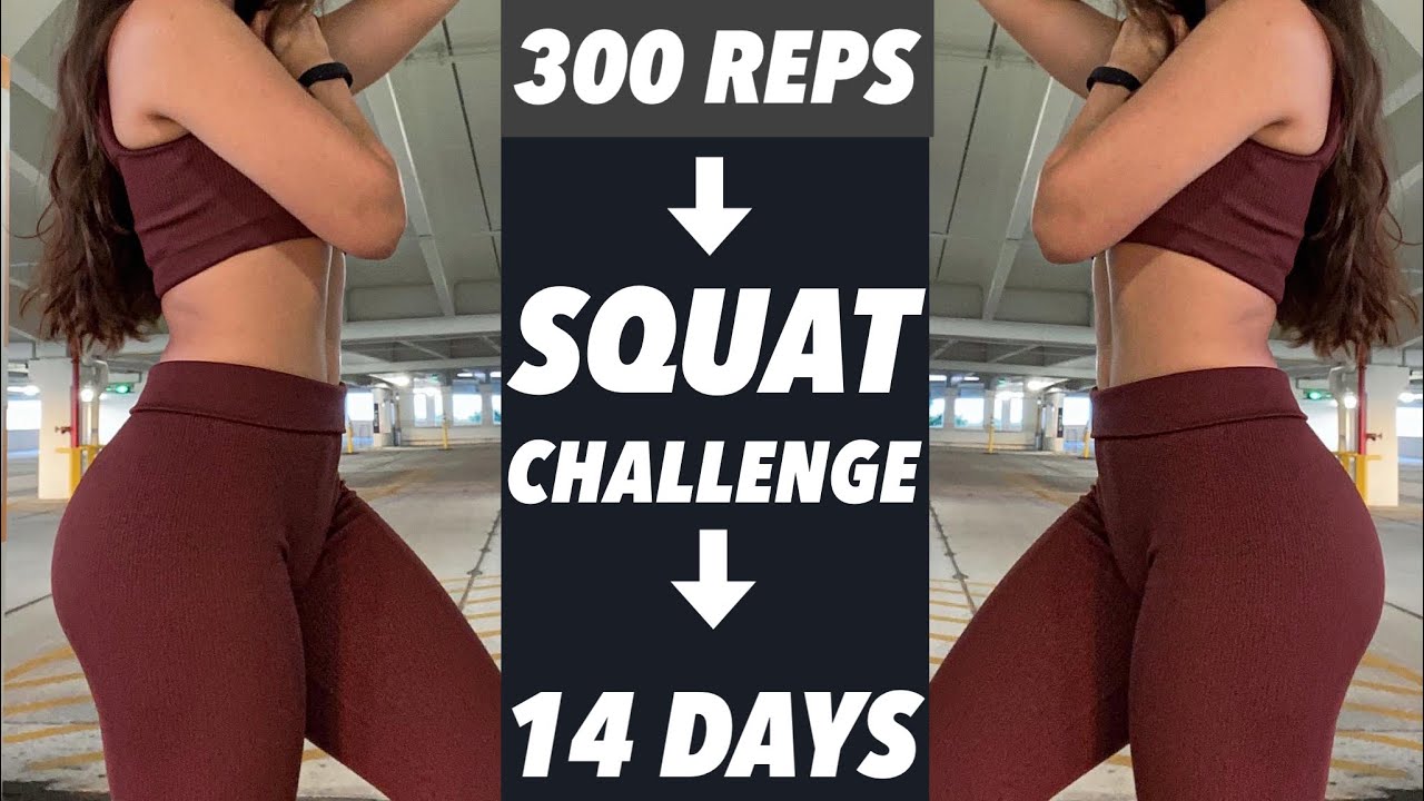 300 REP SQUAT CHALLENGE 🍑, Round Booty Workout, at home workout (no  equipment)