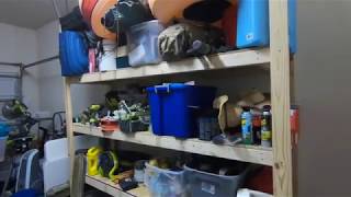 Wood Storage Shelves in garage