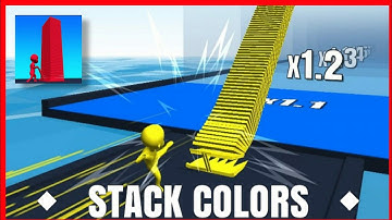 Stack Colors| Gameplay Walkthrough part 1| First Levels 1-15 | (Android,IOS)