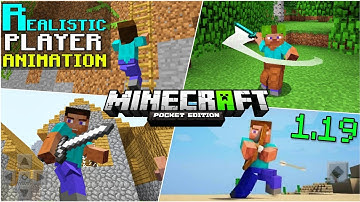Realistic player Animation for Minecraft Pe 1.19 | Mcpe new animation 1.19 | Hindi
