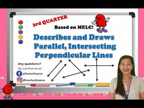 Describes and Draws Parallel, Intersecting, and Perpendicular Lines Using Ruler and Set square
