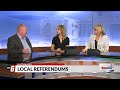 Discussing local referendums on Election Day