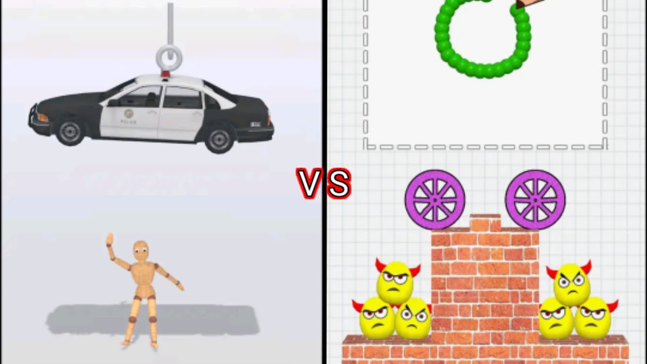Draw to Smash brain teaser 🆚 Ragdoll Break gameplay - YouTube
