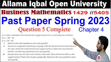1429 Code Past Paper Spring 2023 Question 5 Complete Solution | AIOU Course Code 1429 Past Papers