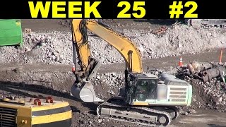 Excavator building a temporary ramp / road (Week 25, set 2)