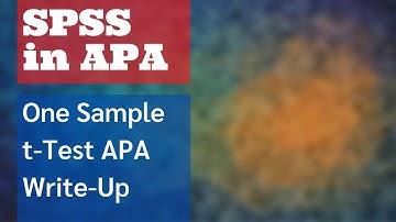 APA Write-Up: One Sample T-Test
