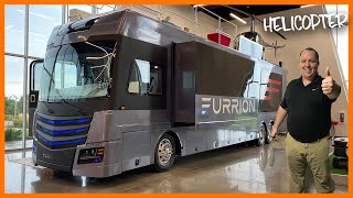 Furrion Elysium  This RV has a Helicopter on the Roof