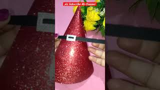 #shorts DIY Santa Claus Cap With Paper #cristmas #santaclaus #youtubepartner