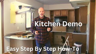 How To Remove Kitchen Cabinets & Microwave To Renovate / Remodel