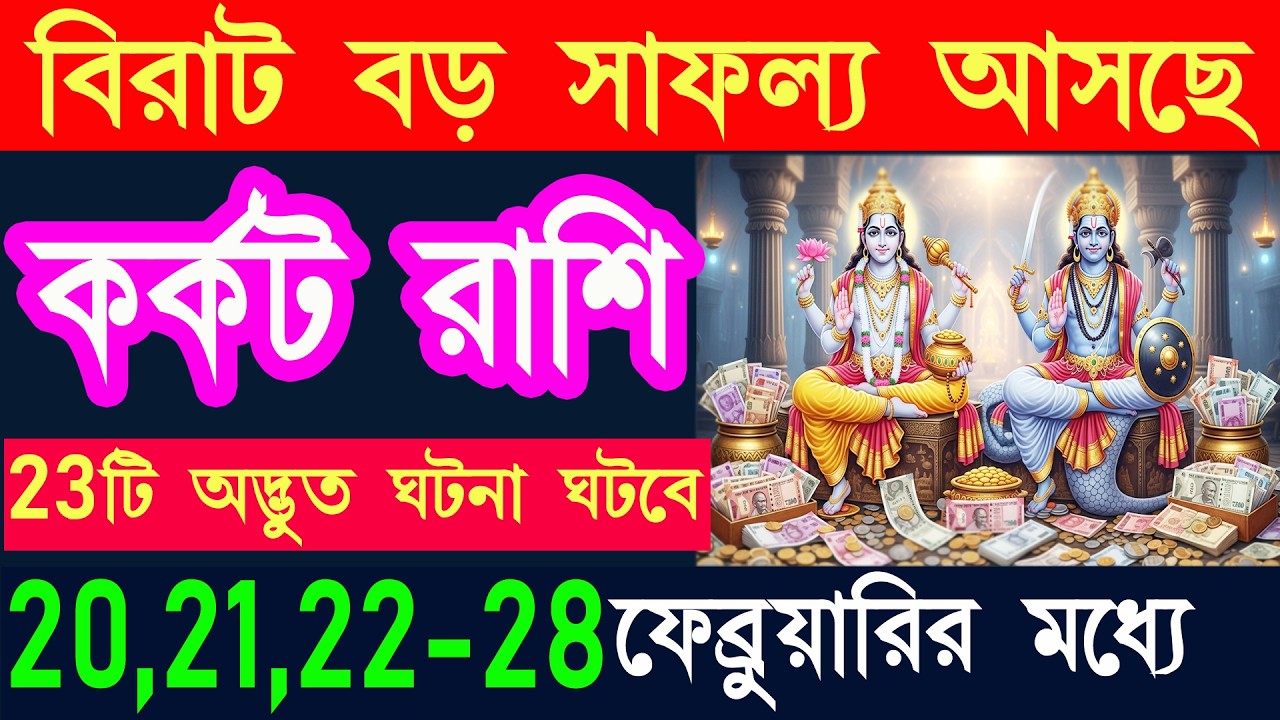 কর্কট রাশি বিরাট বড় সাফল্য আসছে|karkat rashi february|karkat rashi 20-28 february|cancer 2026