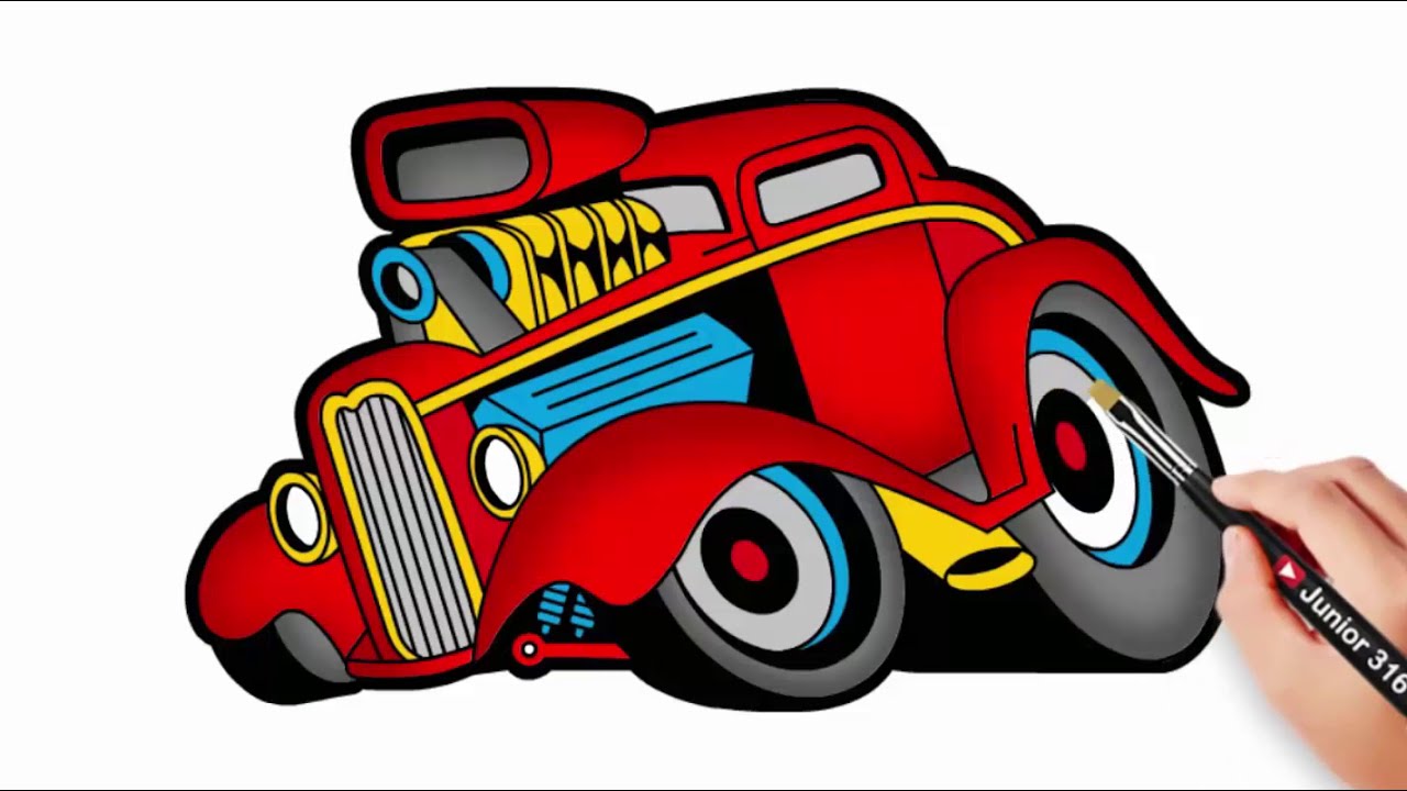Menggambar Dan Mewarnai Hot Rod Build Car Style Menggambar Dan Mewarnai Hot Rod Build Car Style