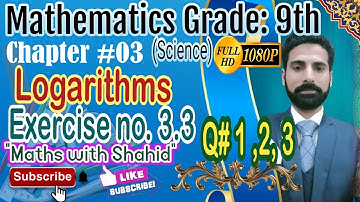 9th class math science group||chapter no. 3| exercise no 3.3  question no. 1,2,3|English Urdu medium