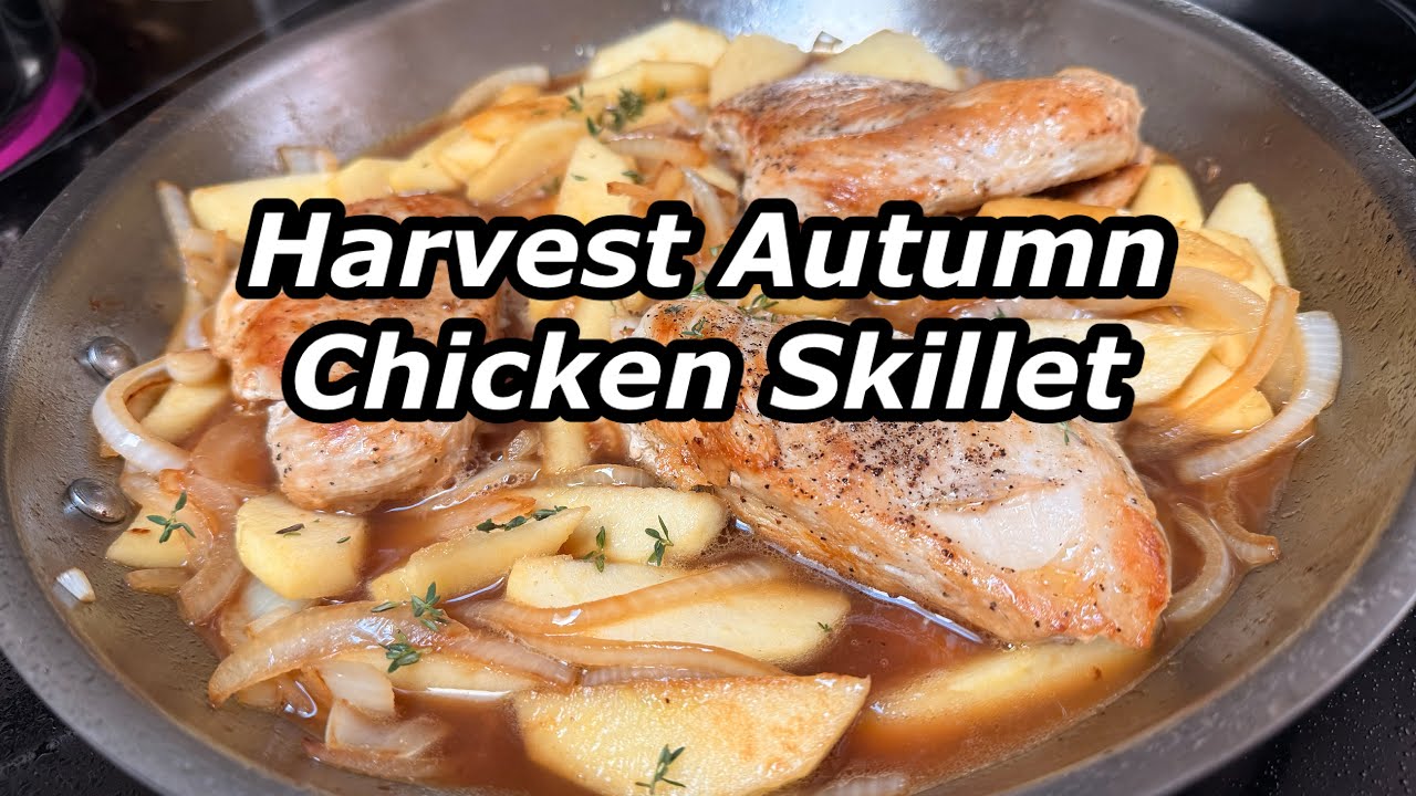 Вкусная курица на сковороде с яблоками — Осенняя курица на сковороде — Twisted Mikes