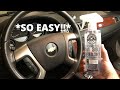 *How To Clean The STICKY GRIME Off Of Your Car&#39;s Dirty STEERING WHEEL And Buttons/Controls!!*