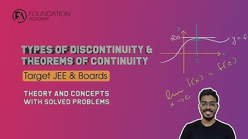Discontinuity | Types of discontinuity | Theorems of continuity | JEEMAINS 2022 | FOUNDATION ACADEMY