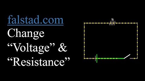 How to change "Voltage" and "Resistance" in falstad.com simulator
