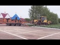 Бульдозер Т130 супер удар отвалом/super shovel blow