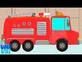 Fire Truck, Car Wash Animated Cartoon Video For Children