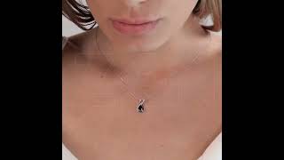 En Sevilen Zen Pırlanta Modeliyle Tanışın 0,29 Karat Pırlanta Safir Sonsuzluk Kolye. Kod:3000954669