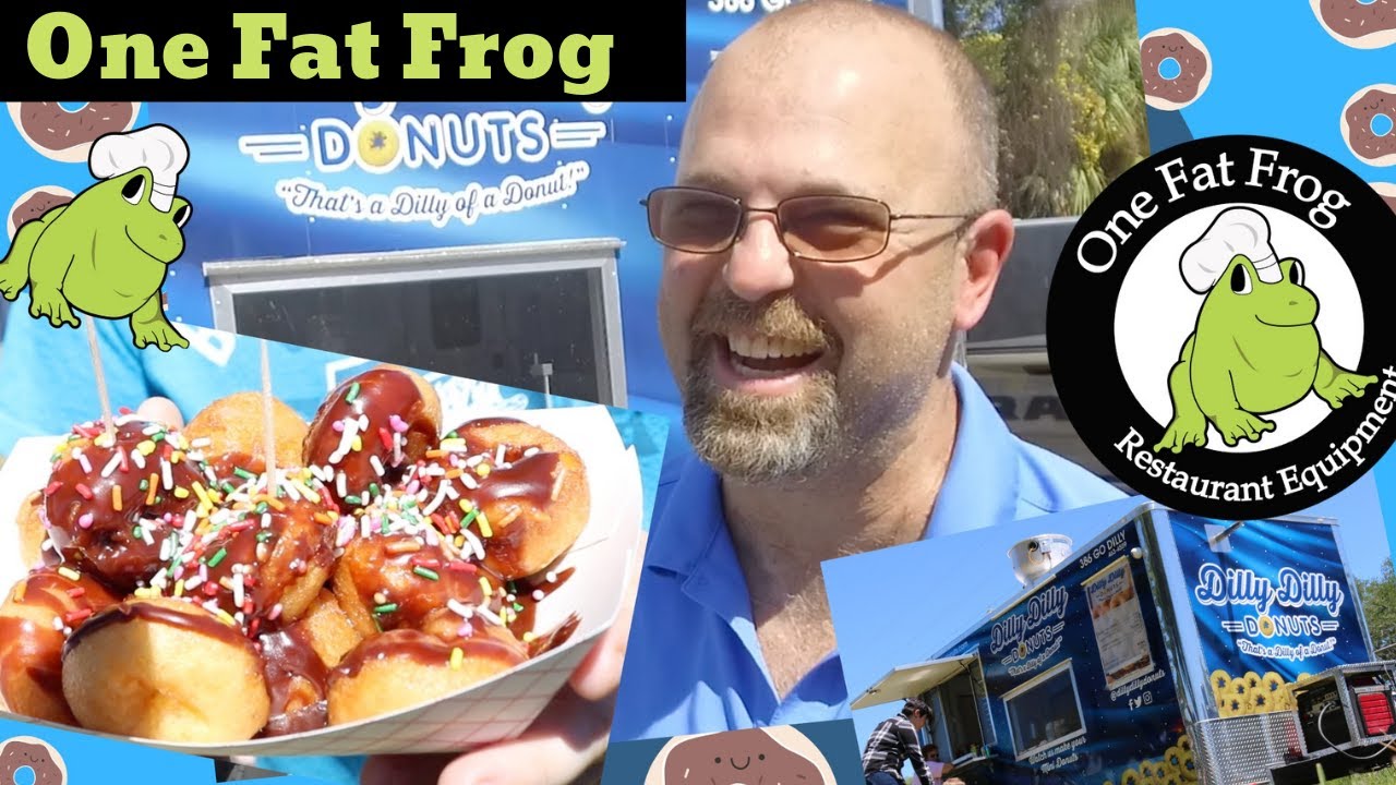 Frank knew what he wanted to do & made his donuts happen by getting a One Fat Frog food Trailer - YouTube