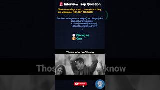 Interview Trick: Valid Anagram #ytshorts #youtubeshorts #shorts