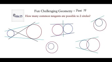 How many mutual tangents can we draw between two circles