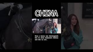 Even a horse can distinguish who is from communist #china and who is not. 😌  #paris #us #china #uk