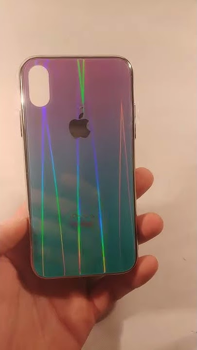 Iphone XS X Glass Case Стеклянный кейс на Айфон 10 с переливом Градиент ...