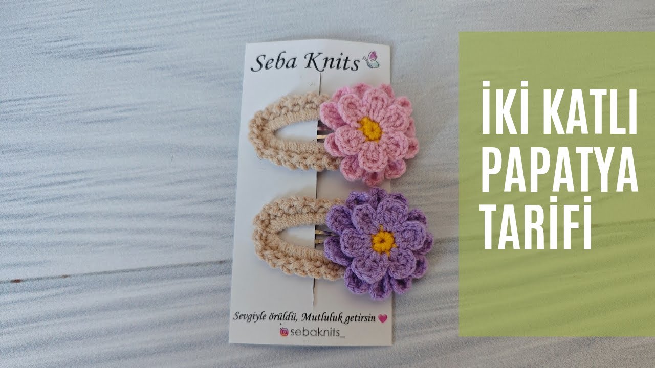 İki katlı papatya  çıtçıt toka yapımı