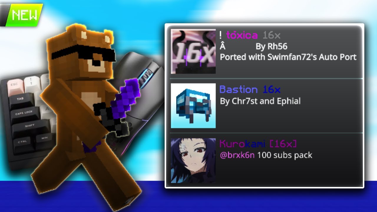 Top 3 New BEST 16x Pvp Texture Packs For MCPE + ASMR | Minecraft ...