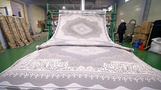 The Process Of Making Large Jacquard Carpets With A 30-Year Tradition. Amazing Korean Carpet Factory