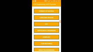 Civil Engineering GATE Formula Application on play store screenshot 5