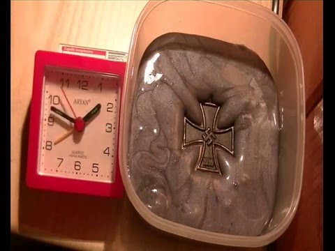 Viscoelastic fluid - time lapse (nazi iron cross) ciecz lepkosprężysta (krzyż żelazny)