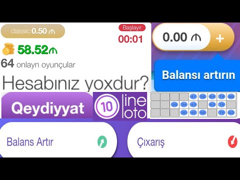 Online Loto Qeydiyyatdan keçmək / Balansdan pul çıxartmaq !