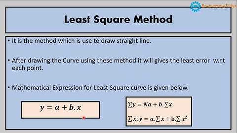 4. Least Square Method of Curve Fitting
