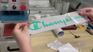 3D Heat-transfer silicone label sticker making process champion screenshot 3