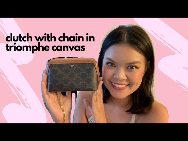 Celine Clutch With Chain In Triomphe Canvas Review 