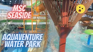 Ultimate Water Adventure: Tour of Aquaventure Waterpark on MSC Seaside Cruise Ship! screenshot 1