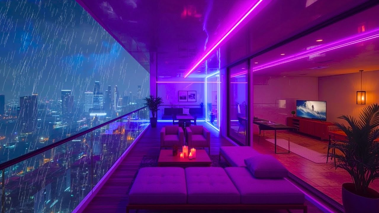 Midnight City Rain 🌆 Nostalgic Lofi Ambience