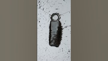 Visualizing Magnetic Fields with Slow Mo #shorts #slowmoguys