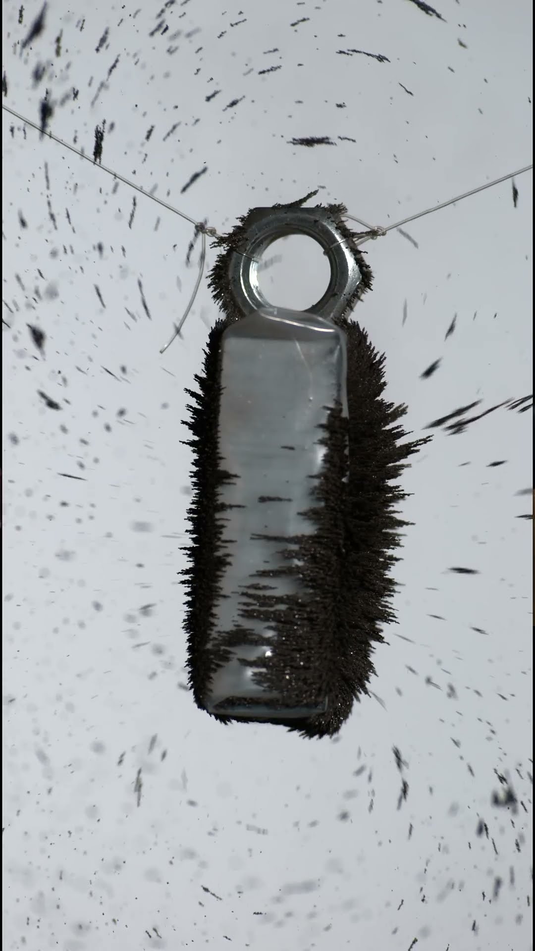 Visualizing Magnetic Fields with Slow Mo #shorts #slowmoguys