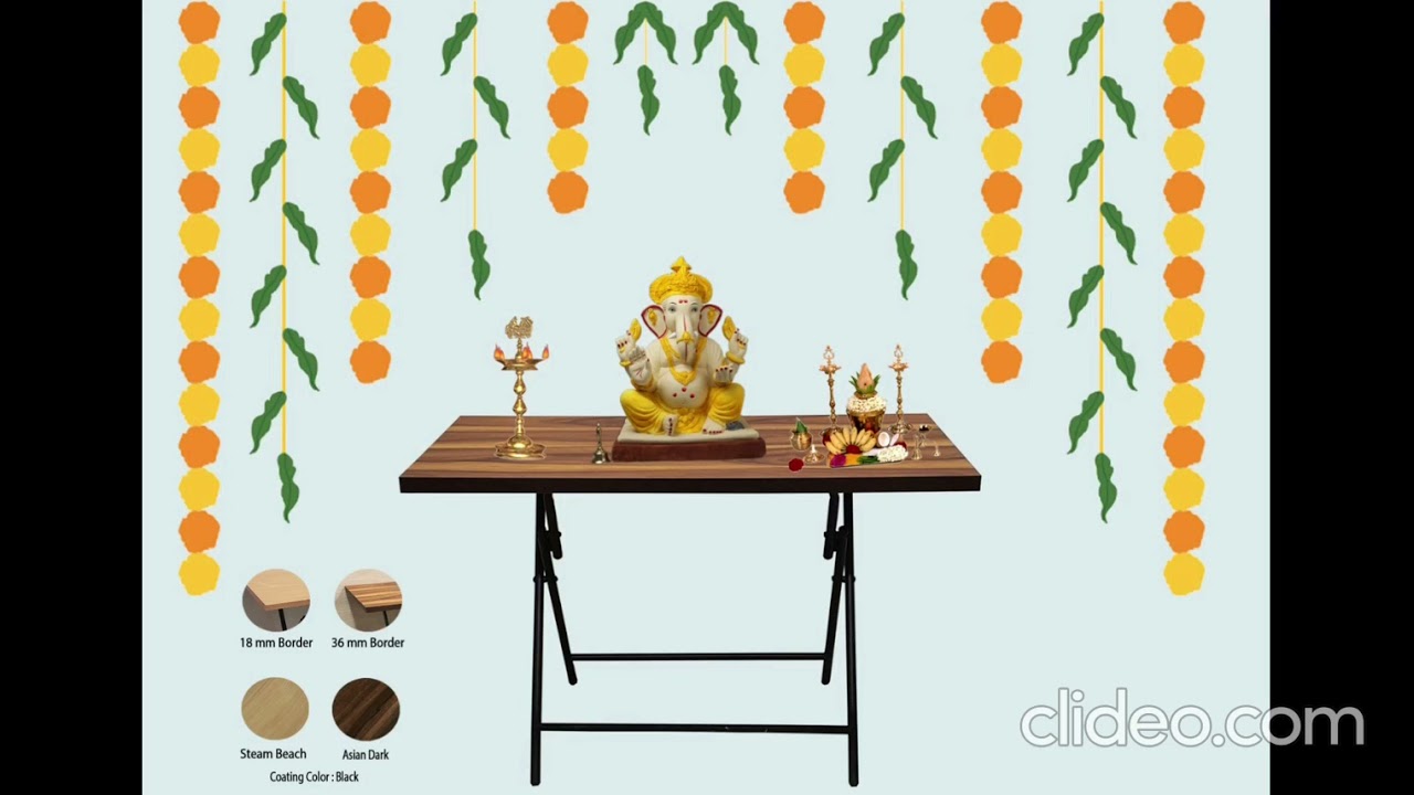 Ganpati Bappa Decoration table , Decorative Decoration Folding Table