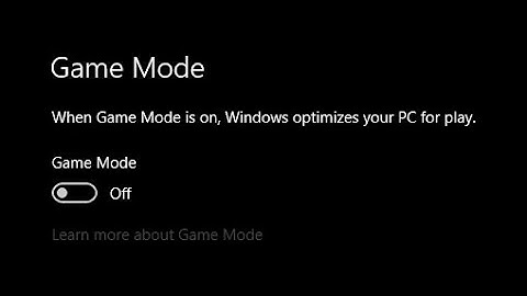 How to enable GAME MODE on Windows 10