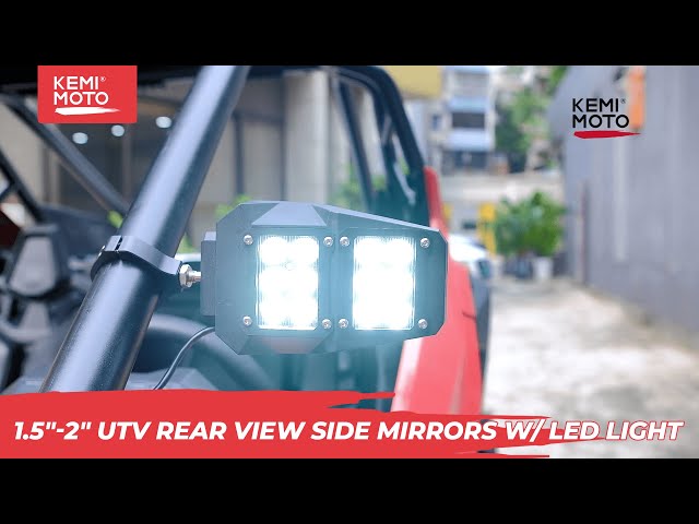 UTV Side View Mirrors with Spotlights | Destiny Series
