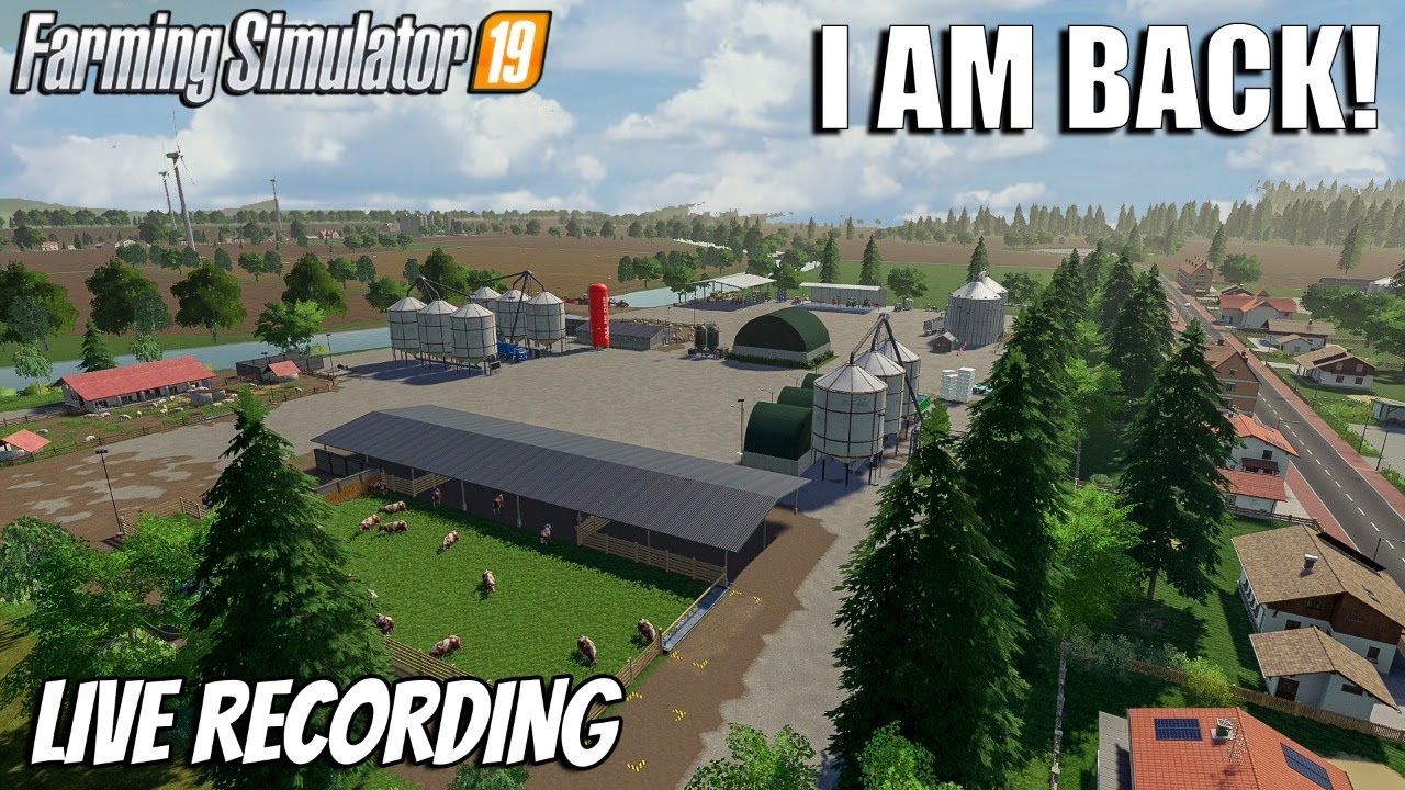 I AM BACK | MEGA FARM LIVE RECORDING |Farming Simulator 19