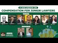 Panel discussion by young legal professionals regarding compensation for young lawyers  qanoondan