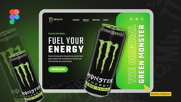 Design & Animate a Modern Website Prototype for an Energy Drink | UI/UX Figma Tutorial for Beginners