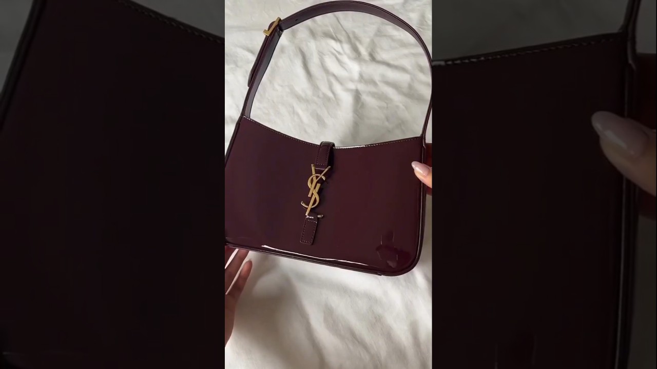 SAINT LAURENT Le 5 à 7 mini patent-leather shoulder bag