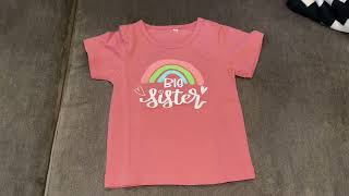 Rainbow Big Sister Shirt #announcementshirt #bigsister #sister